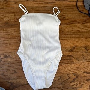Hollister white one piece swimsuit
